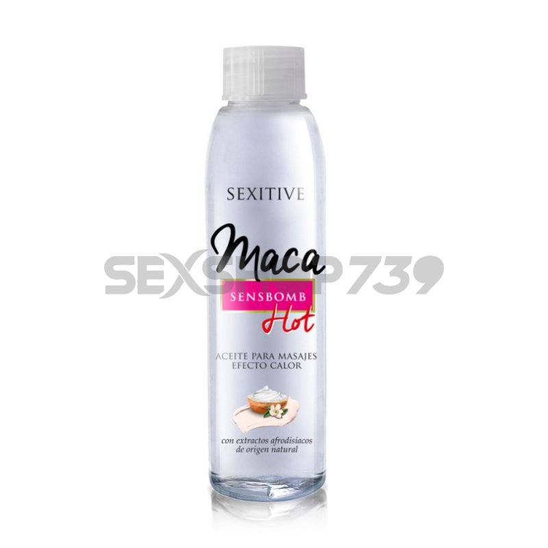 Aceite para Masajes Sensbomb Ef. Calor Maca