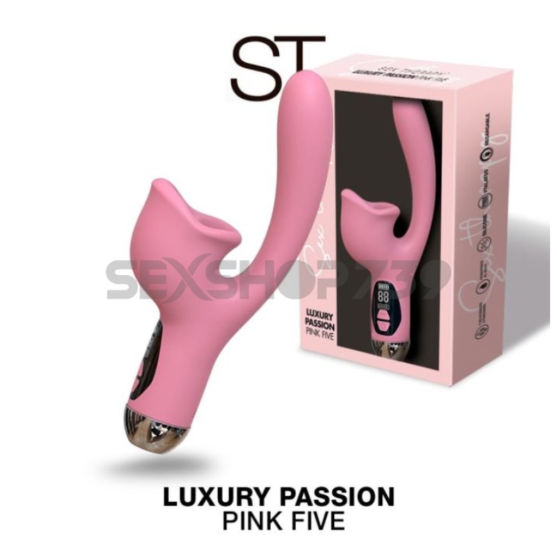 Doble estimulador LUXURY PASSION PINK FIVE