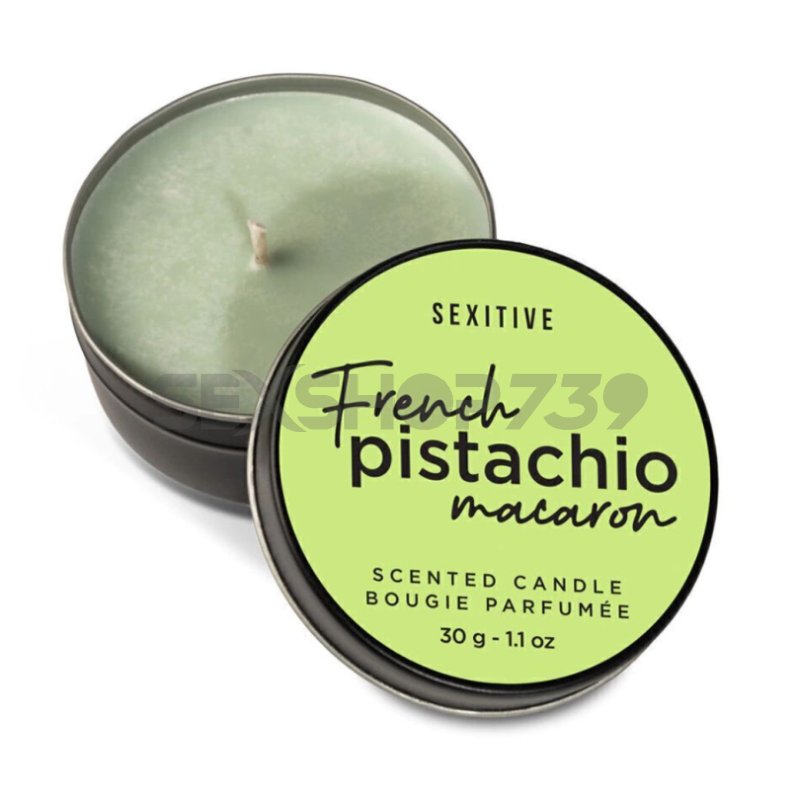 Massage Candle French Pistachio Macaron