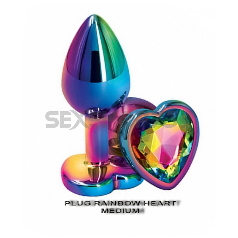 PLUG RAINBOW HEART MEDIUM