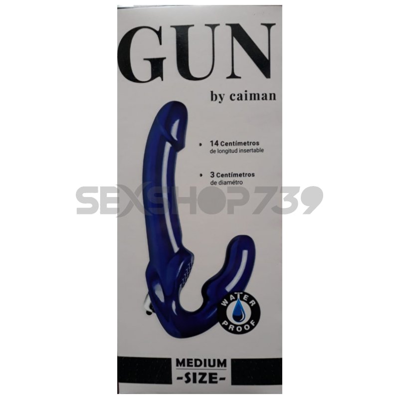 Strap On Gun con Vibro Medium Azul